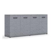 Concrete gray multipurpose living room furniture in melamine wood 180x80x45 cm