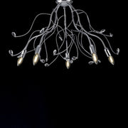 Ceiling lamp in polished chromed iron with 5 lights crystal rhinestones