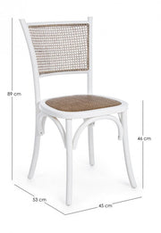 Rustic style white wooden chair