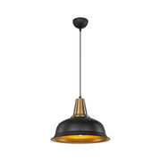 Rena pendant lamp ASZ1341 black metal with gold interior