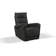 Electric Recliner Armchair in Grey Nabuk Effect - 82 x 98 x 109 cm