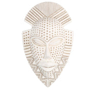African woman white resin mask 15x25x7 cm