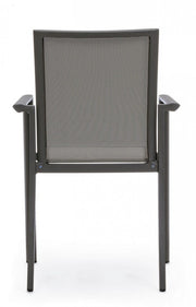 Chair with armrests Anthracite Beige KONNOR 56,2x60x h88 cm