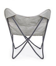 Folding sea chair in textilene Natural BUTTERFLY GABICCE 77.5x81x h89 cm