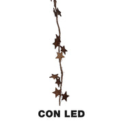 Brown stars garland with 20 micro ledscm210xh200x1 - battery operated
