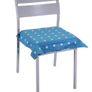 Petrol blue squared pop polka dot cushion cm40x40h4