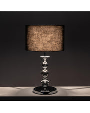 Giuditta table lamp in fabric and black metal STS