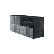 TV Stand Base 1 door 1 drawer oxide finish L.122 D.42 H.57 cm