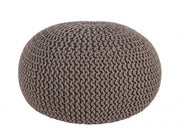 Bizzotto dark gray woven pouf 80 cm