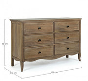 Classic chest of 6 drawers Domitille