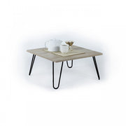 Black oak bed breakfast table cm 60x60x29 h