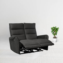 Gray 2-Seater Sofa with 2 Electric Recliners - 135 x 98 x 109 cm