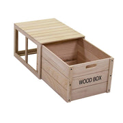 Wooden box with rectangular drawer 39 x 50 x h 29.5 cm