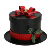 Round hat black metal box cmø25h19