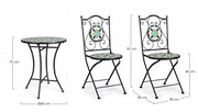 Promo set Positano table with iron chairs