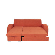 Alyssa corner sofa peninsula reversible orange 247x157