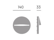 Round Aluminum Cast Applique Path Marker 3W 360 Lumen 4000°K Graphite