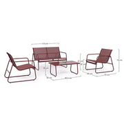 Set 4 pcs Markus Pepper outdoor living room
