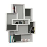 Barce anthracite white bookcase 101x22x132h