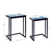 Set of two furnishing coffee tables bizzotto