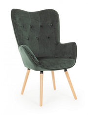 Juliet velvet velvet armchair forest green