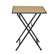 Square black iron table 60x60x74h cm