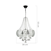 Ceiling lamp Yon MDL3973 silver decorated glass and crystal effect stones