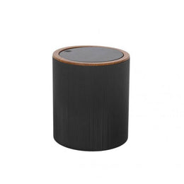 5 Liter London Series Black Waste Bin.