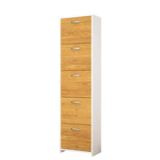 Shoe cabinet 851980 5 oak double depth flap doors