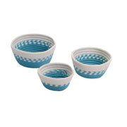 Round turquoise fabric basket 1-3 cmø20h9