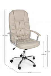 Dehli dove gray eco-leather office armchair