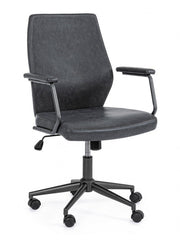Jamie black eco-leather office armchair 67 x 58 x 93 cm