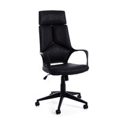 Office armchair in Damon fabric with high black back