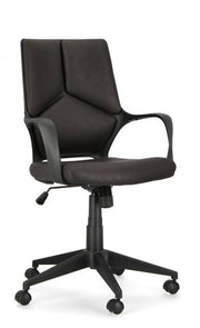 Office armchair in Damon fabric with black low back