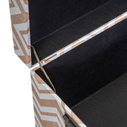Rectangular brown eco-leather trunk 1-3 cm64x40h35