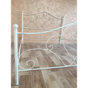 Single bed Poppy wrought iron ivory gold