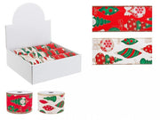 12x Christmas Ball Ribbon, 4M, Assorted Colors, Display of 12