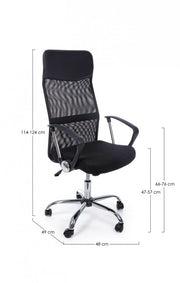 Dakar faux leather office armchair with black armrests