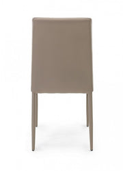 Modern dove gray leatherette chair