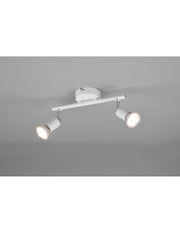 Paris White Adjustable GU10 Double Spot Lamp by Trio Lighting.