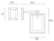 Bottom Wall Lamp E27 domus white line