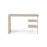 Bilbao wood and tempered glass desk 120x50x76h cm