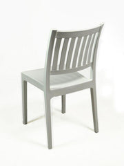 Minerva white molded plastic chair cm52x46h87