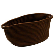 Rectangular brown fabric basket cm35x26h19