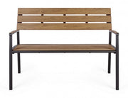 Isak anthracite garden furniture bench