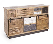 Sideboard 2 doors 7 drawers Tudor 125x37x80h cm