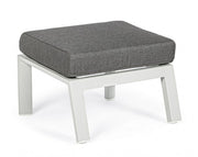 Aluminum ottoman with Kledi lunar cushion