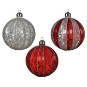 Glass Christmas ball in assorted colors Ø10 cm