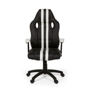 Office armchair with white leatherette Spider armrests