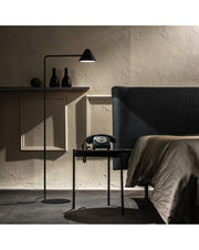 Antares LED floor lamp in black metal STS